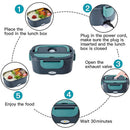 2-in-1 electric lunch box leak-proof portable food warmer 1.5/2/2.5 L microwave bento lunch box with stainless steel container
