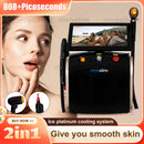 2-IN-1 Diode Lase Ice Cooling Multi-Function Machine Long Lasting Hair Smoothing & Pico Tattoo Pigment Lightening Salon Beauty