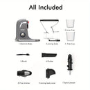 SiFENE Cold Press Juicer - Slow Masticating, High Yield for Fruits & Veggies, Dual-Mouth, Anti-Clog, Easy Clean, BPA-Free, Gray