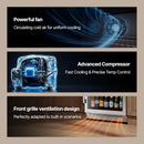 Beverage Refrigerator 24 Inch, 180 Cans Mini Fridge with Double Glass Door, Built-in or Freestanding Drink Cooler with, Custom