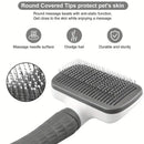 Universal Pet Detangling Brush, Massages Out Knots & Mats. 19cm, for Long/Short Hair, Soothing