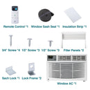 6000 BTU Window Air Conditioner, Smart WiFi AC Unit with Remote Control & Digital Display, Quiet Cooling for Small Rooms up to 250 Sq. Ft., Dehumidifier & Fan Modes, Easy Installation, White