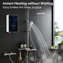 6001W Instant Electric Water Heater Shower Tankless On Demand Hot Water 220V LED Digital Display Automatic Temperature Control