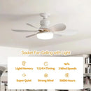 E27 with Remote LED 30W Ceiling Fan Light  Dimming Function  Suitable for Living Room Study and Home Use 85-265V