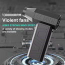 Turbo Jet Fan Electric Air Duster Portable 130000RPM Cleaning Blower Tool Car Blowing Snow 4 Gears adjustable Type-C Charging