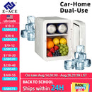 E-ACE 4L Car Refrigerator Mini Fridge Freezer Car & Home Use Portable Compressor Cooler Ice Box for Camping Summer Essential