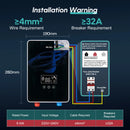 6001W Instant Electric Water Heater Shower Tankless On Demand Hot Water 220V LED Digital Display Automatic Temperature Control