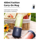 Household Fruit Mixer 400ML Electric Juicer Portable Food Milkshake Mixer Machine Multifunction 6 Blades Juicer Machine Blender