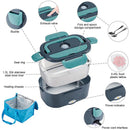 2-in-1 electric lunch box leak-proof portable food warmer 1.5/2/2.5 L microwave bento lunch box with stainless steel container