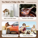 E-ACE 4L Car Refrigerator Mini Fridge Freezer Car & Home Use Portable Compressor Cooler Ice Box for Camping Summer Essential