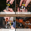 CAFOVO PT-1 58MM/58.3MM Constant Pressure Coffee Tamper 30lb Espresso Tampers with Calibrated Spring Loaded Barista Tool Harmer